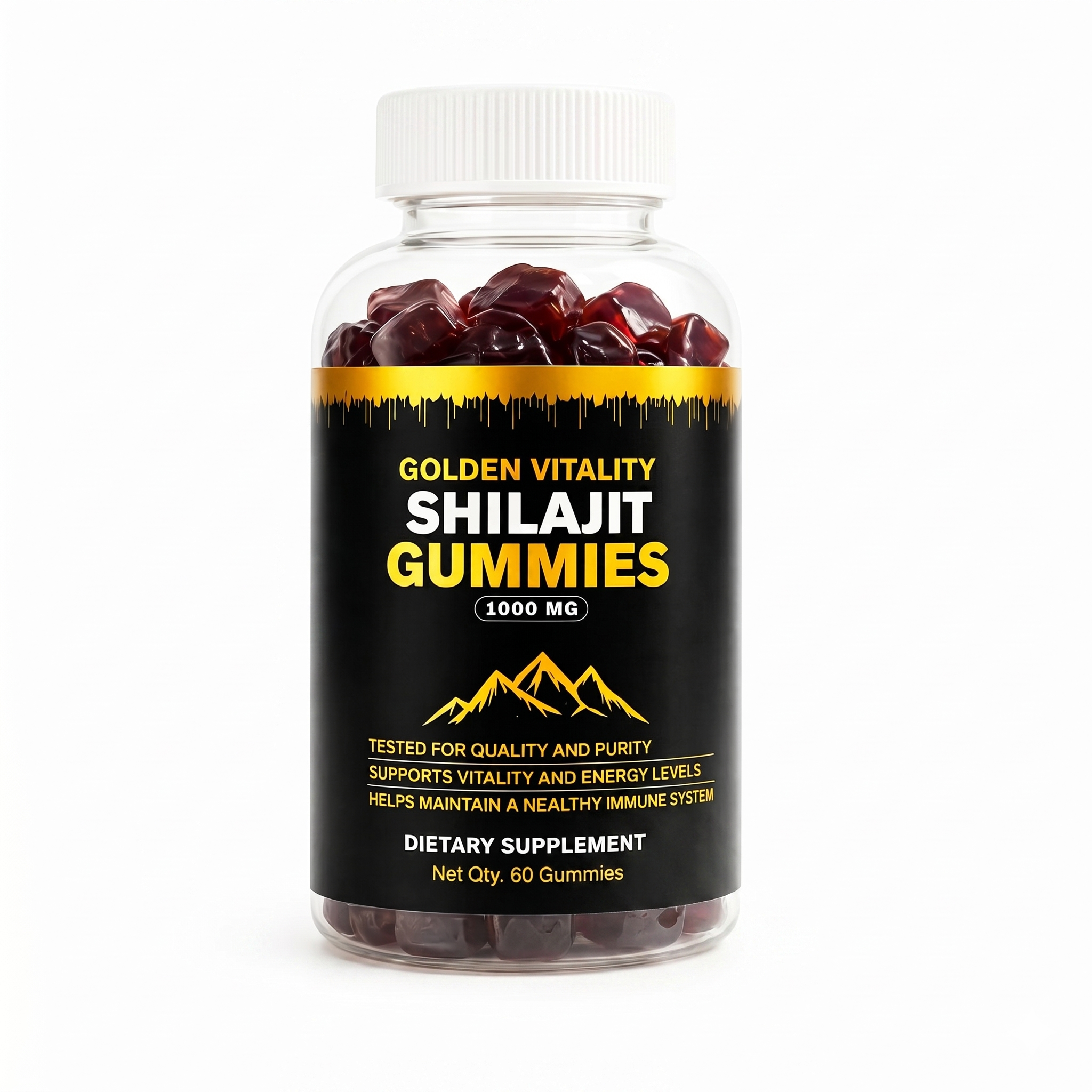 Golden Vitality — Gomitas de Shilajit Puro 1000mg