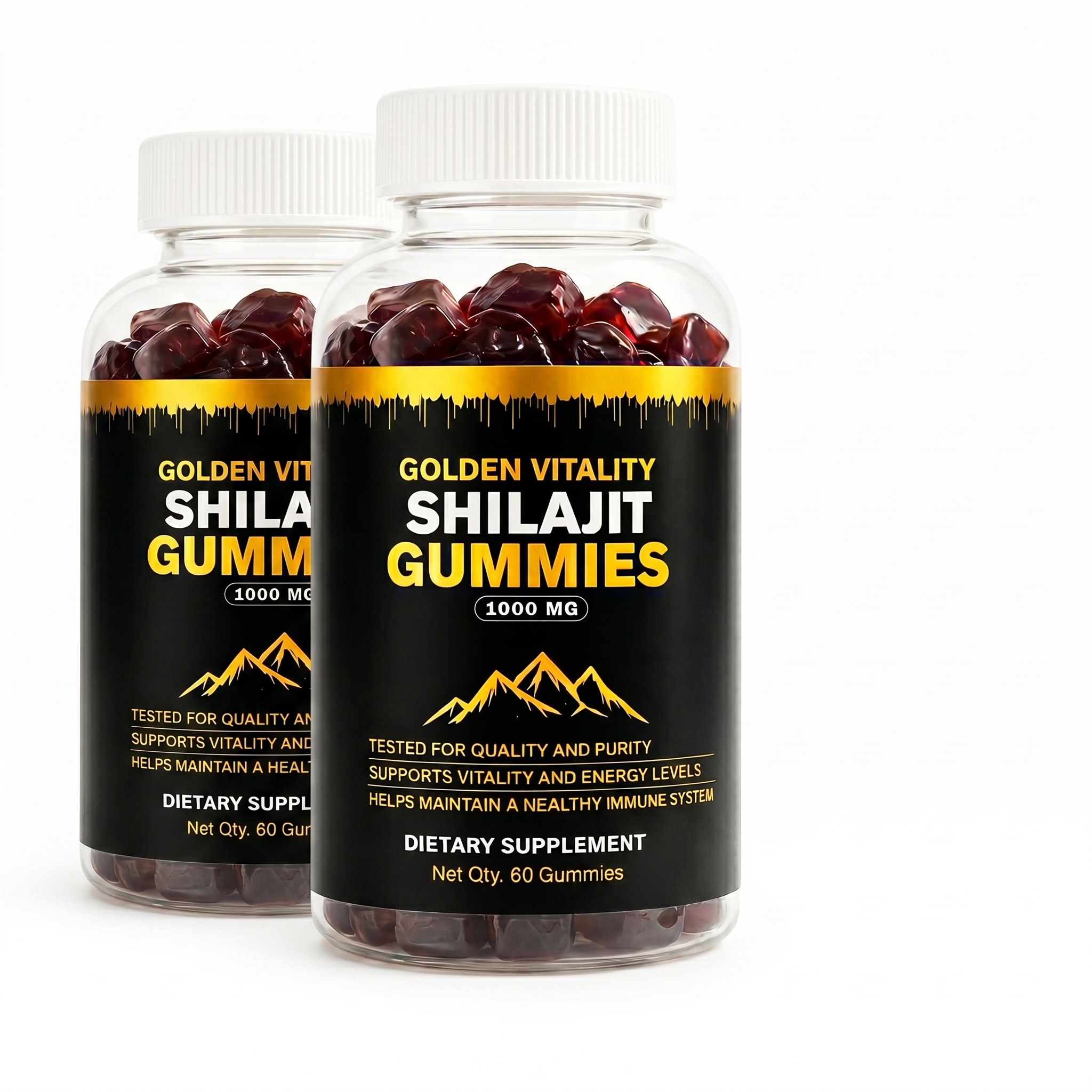 Golden Vitality — Gomitas de Shilajit Puro 1000mg