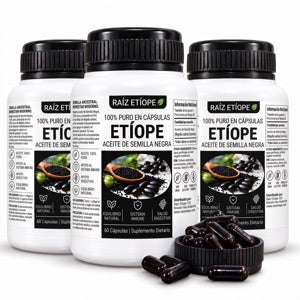 Pack de 3 frascos de Aceite Etíope de Semilla Negra Raíz Etíope