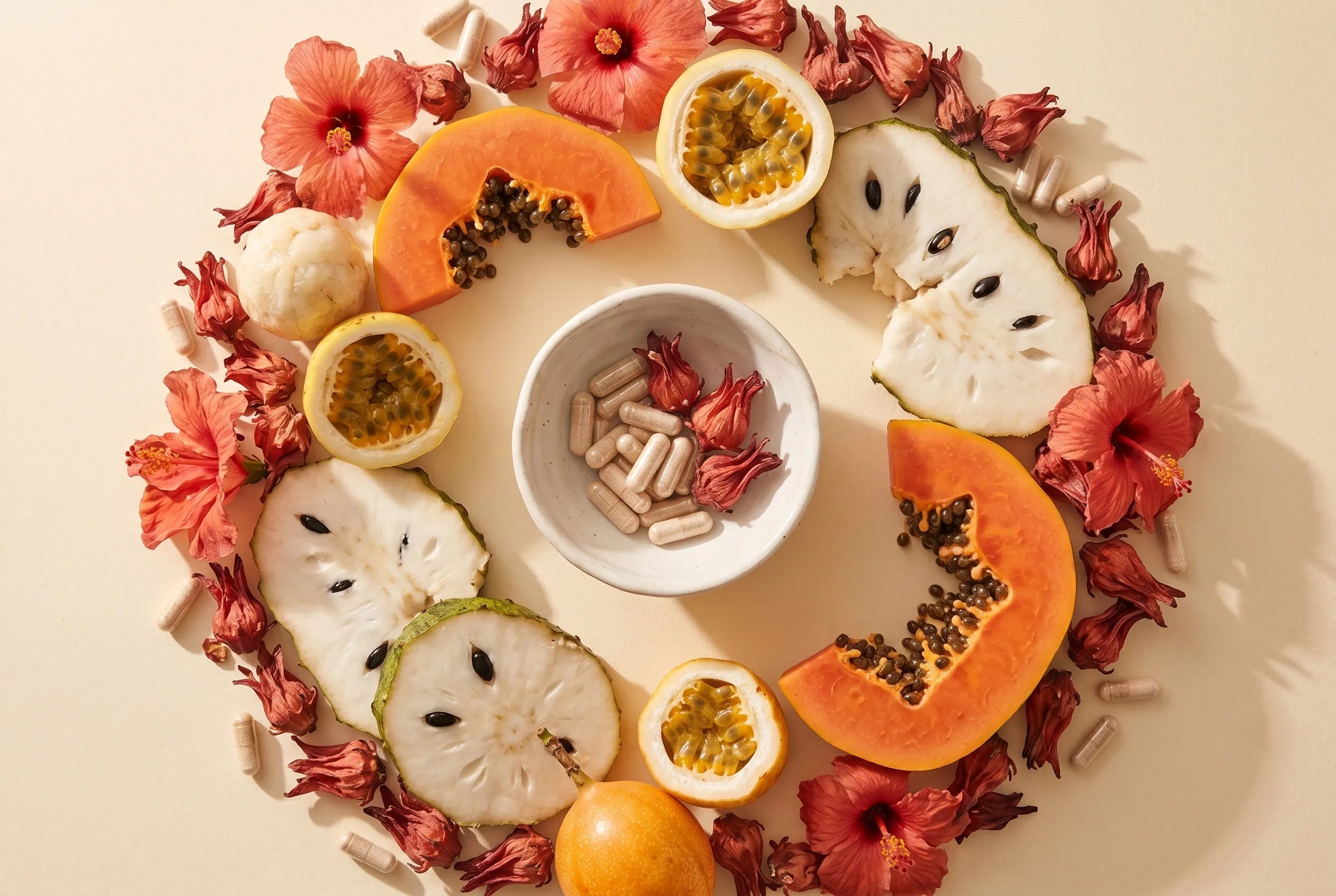 Frutas tropicales — fuente del prebiótico XOS