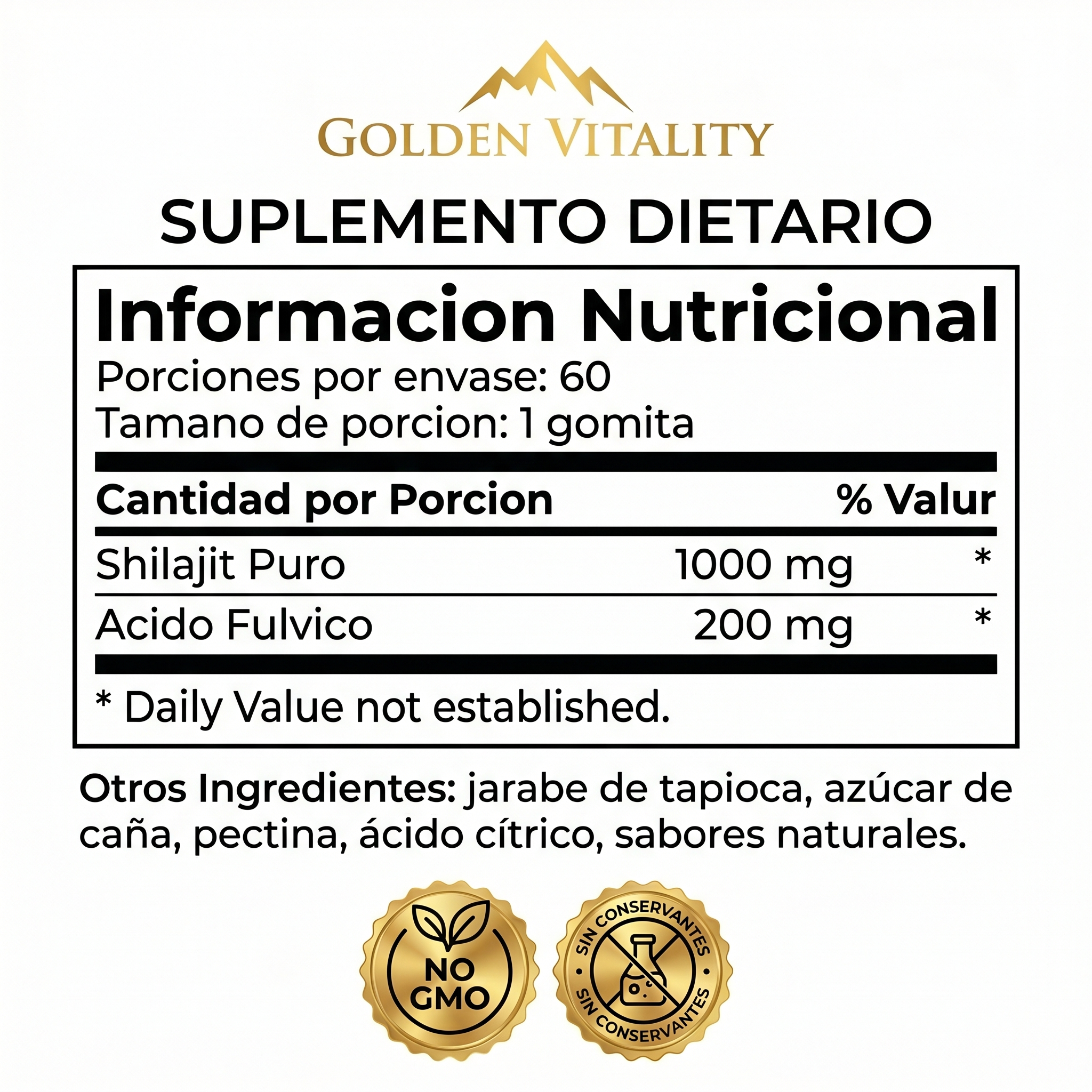 Tabla nutricional