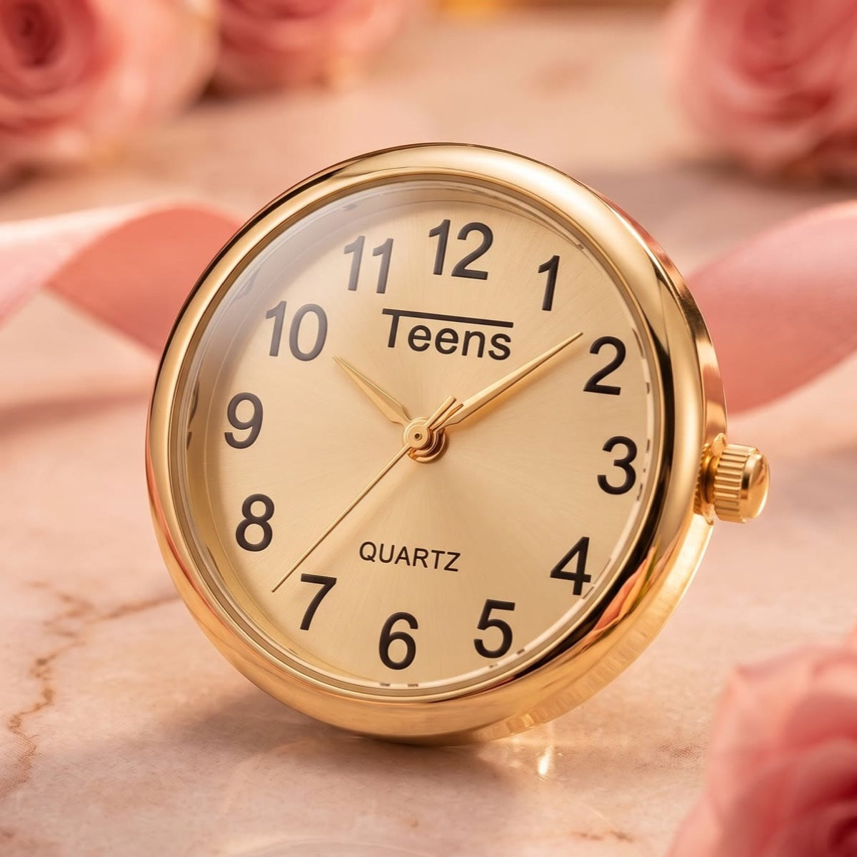 Detalle del reloj de cuarzo