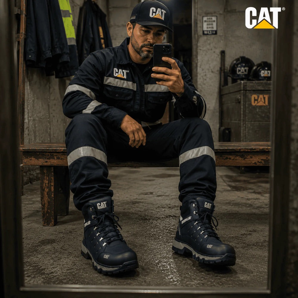 Cliente con botas azules